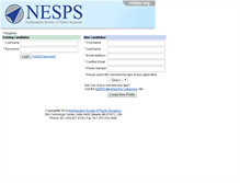 Tablet Screenshot of join.nesps.org